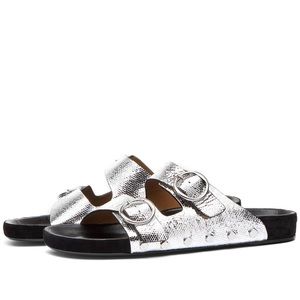 Isabel Marant Lennyo silver slide